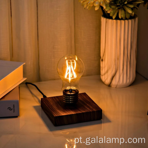 Lâmpada de levitação magnética com design giratório de 360°